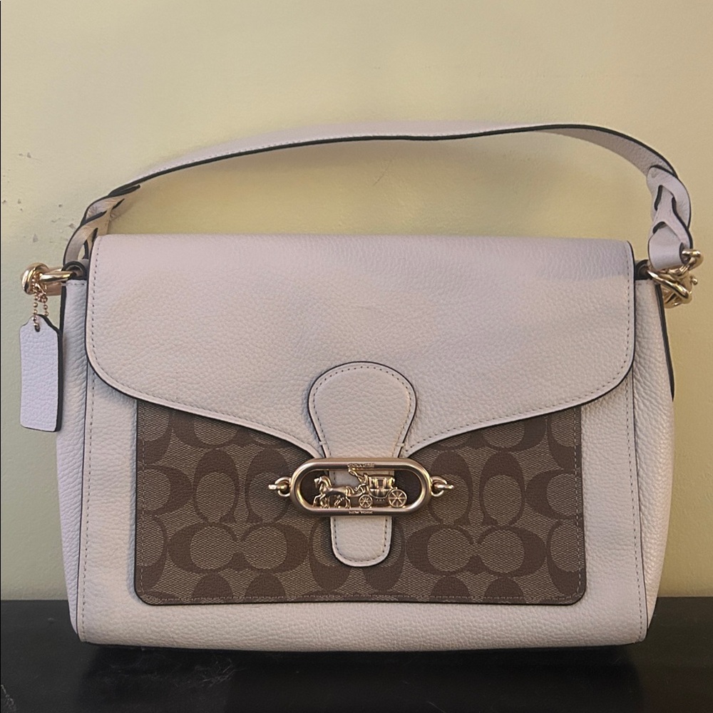 COACH Tabby 26 Signature Logo Coated Canvas Shoulder Bag - Picture 11 of 15